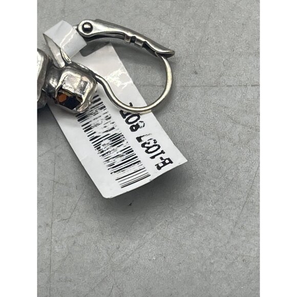 Mariana dangle drop earrings marble brown handmade crystal E-1037 80R READ NEW - Picture 5 of 6